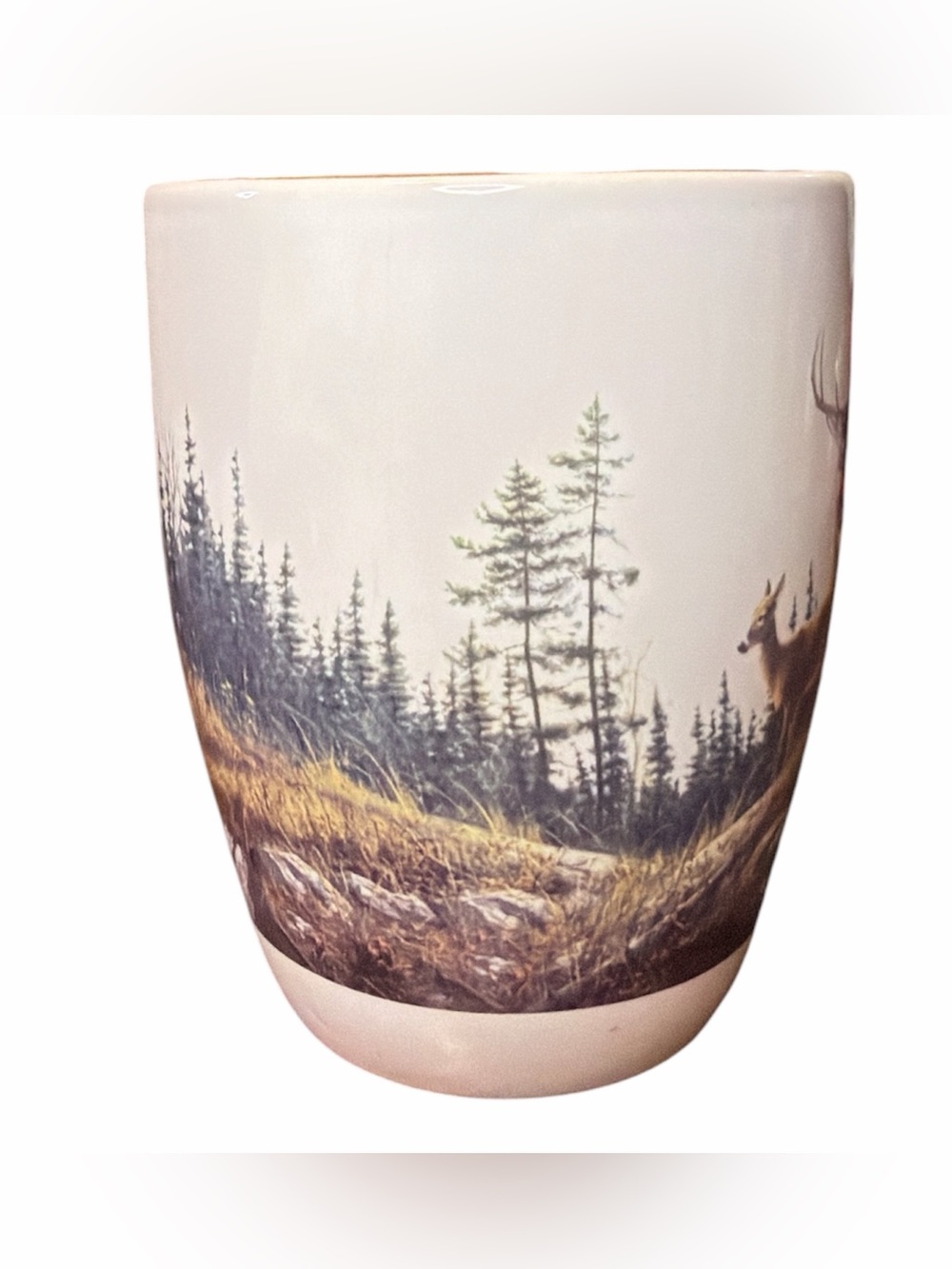 Cabelas White Deer Scene Ceramic Coffee Mug - Picture 3 of 7